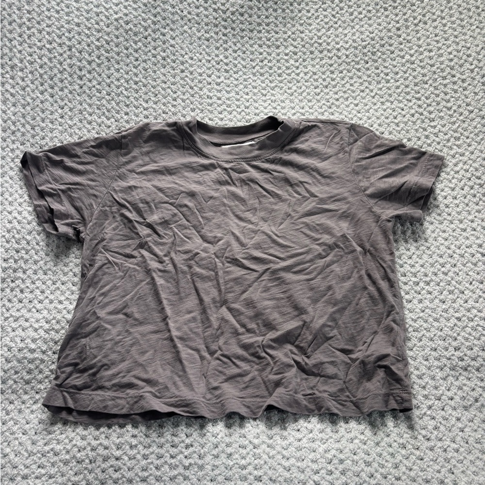Velvet by Graham & Spencer Charcoal Short Sleeve Tee